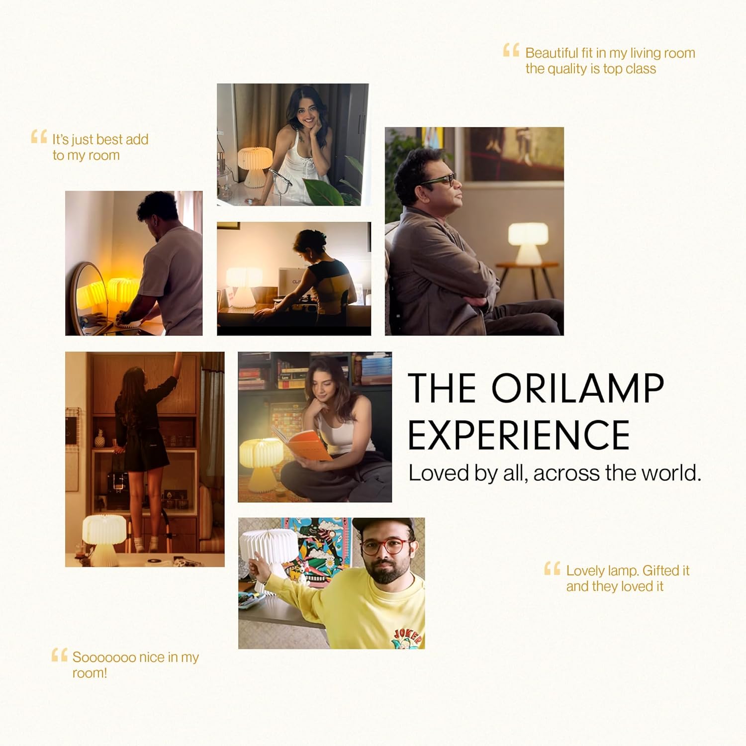 Ori Origami Table Lamp – 32cm Ambient Night Lamp with Premium Laminated Lampshade | Dust & Water Resistant | Perfect for Living Room, Bedroom & Gifting