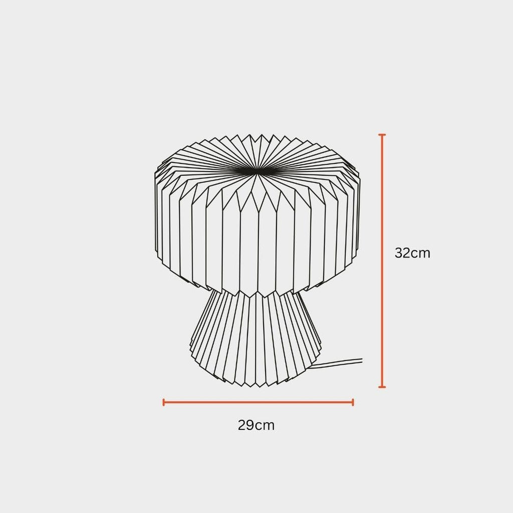 Ori Origami Table Lamp – 32cm Ambient Night Lamp with Premium Laminated Lampshade | Dust & Water Resistant | Perfect for Living Room, Bedroom & Gifting