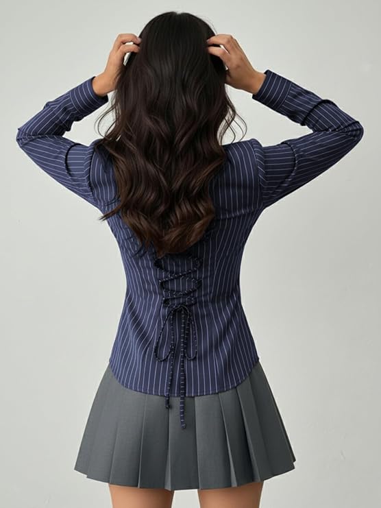 Women's Solid Front Button Long Sleeve Casual Shirt – Relaxed Everyday Top for Women & Girls