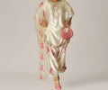 Women’s Pure Roamon Silk Motif Embroidered Farshi Salwar Suit with Dupatta Set Elegant Wear for women